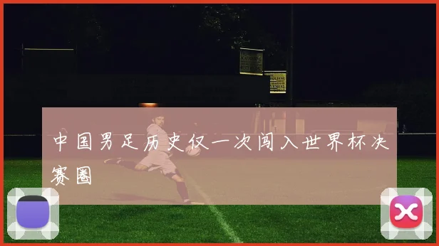 中国男足历史仅一次闯入世界杯决赛圈